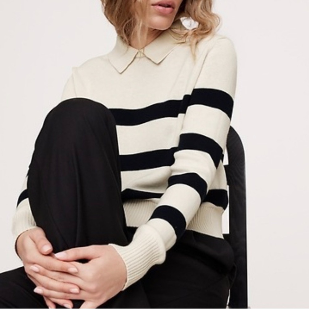 NWT Women’s BR Cotton Silk Polo Sweater